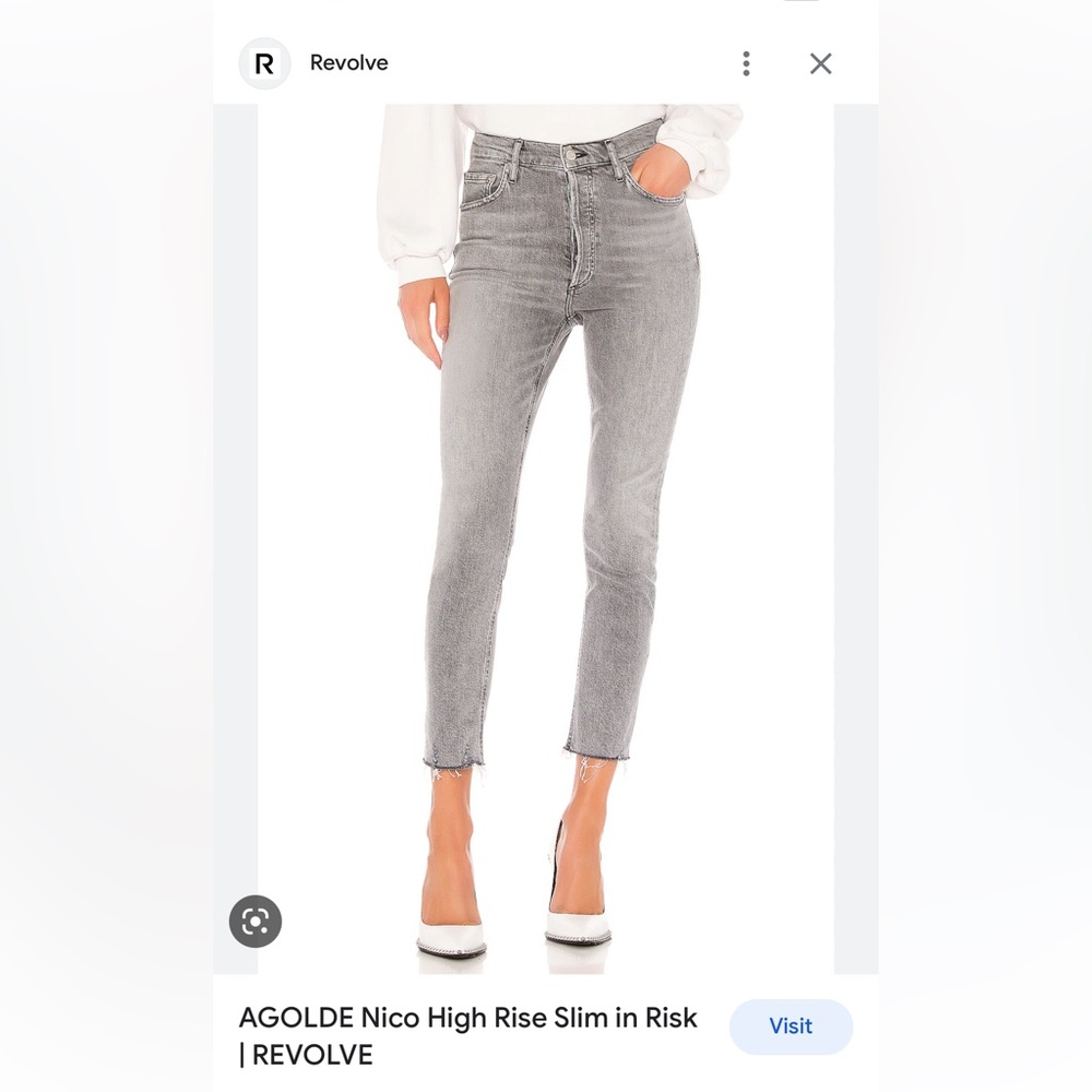 Agolde Nico High Rise Slim jeans in Risk